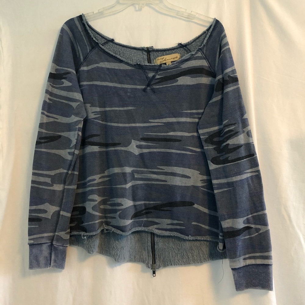 Blue camouflage sweatshirt